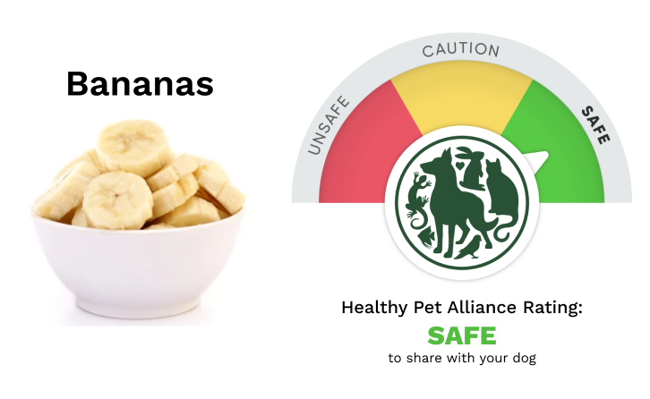 Are Bananas safe for dogs rating